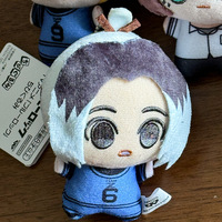 Pendentif en peluche de 11 cm, motif gardien de but de football, bleu, style dessin animé mignon, pour sac à dos, vente en gros