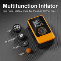 150PSI Real Time Digital Pressure ABS Mini Air Compressor Rechargeable Portable Tire Inflator for Car Motorcycle Use