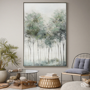 Arte de paisaje moderno bosque verde estilo abstracto arte de pared decoración del hogar impresión pintura lienzo <span class=keywords><strong>para</strong></span> Hotel sala de estar dormitorio - Product Image 2