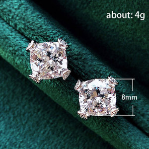 Orecchini a perno da donna con accenti di pietra a forma di fiore di ghiaccio, gioielli eleganti e alla moda - Product Image 6