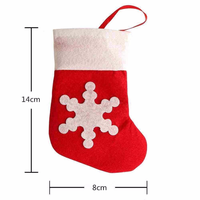 Mini chaussettes de Noël rouges personnalisées vaisselle de fête décoration feutre mini bas de Noël