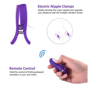 <span class=keywords><strong>Pince</strong></span> à mamelon 10 modes Pinces à seins vibrantes Stimulateur de clitoris à mamelon électrique avec télécommande Jouet SM parfait - Product Image 4