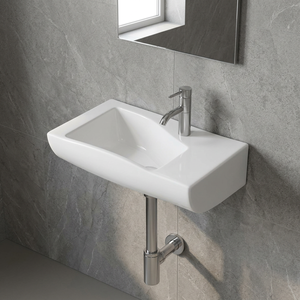 <b>Small</b> Modern Ceramic Wall Hung Wash Basin Bathroom Hand Wash <b>Sink</b> for Hotel Apartment Commercial Projects - Product Image 5