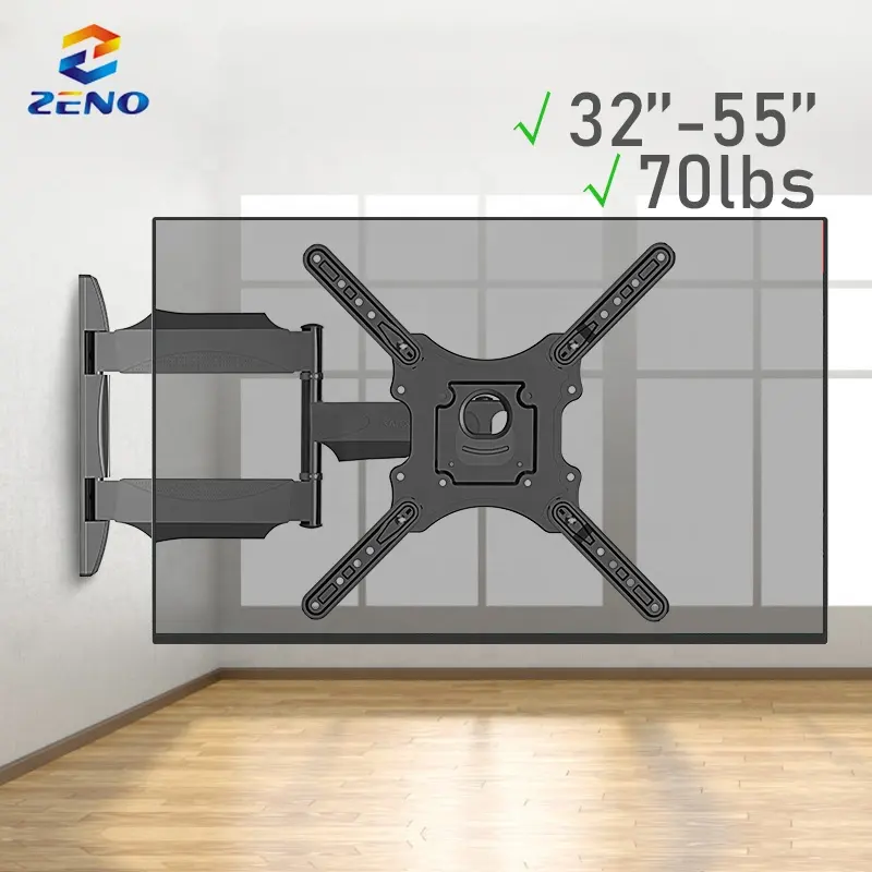 Full Motion TV Support Display Wall Mount Swivel 32''-55'' Rotation Lcd Tv Wall Mount TV Bracket