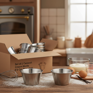 Set di 2 stampi per crema al caramello Ø 8 Cm-scatola di 60 utensili da forno e pasticceria - Product Image 3