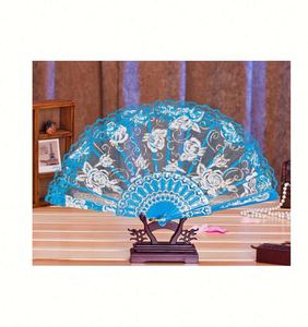 Abanico de Encaje para Mujer, Elegante, de Algodón, Hecho a Mano, de Seda, Abanico Plegable para Boda - Product Image 1