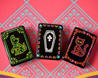 Jeu de Mahjong Américain Jour des Morts, Tuiles en Acrylique Motif Crâne de Sucre Catrina, Jeu de Table d'Halloween, Cadeau
