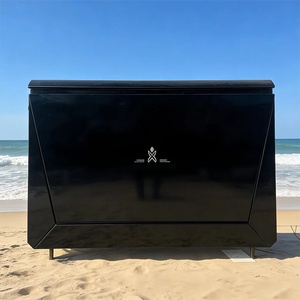 Cocina Móvil Integrada para Barbacoa, de Acero Inoxidable, de Lujo, Color Negro Puro, Plegable, para Camping - Product Image 1