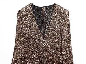 KAR&OT ZA Abito da Donna Primavera 2026 Nuovo Elegante e alla Moda <span class=keywords><strong>con</strong></span> <span class=keywords><strong>Paillettes</strong></span> Scollo a V <span class=keywords><strong>Maniche</strong></span> <span class=keywords><strong>Lunghe</strong></span> 9519108 - Product Image 5