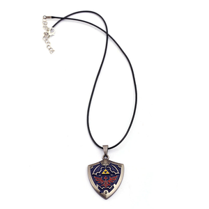 Collier pendentif médaillon bouclier Hylian Zelda bicolore en alliage, porte-clés décoratif - Product Image 5