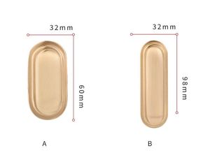 Gold Solid Brass Furniture Kitchen <strong>Door</strong> <strong>Knobs</strong> Handle Brushed Satin Brass Cabinet Wardrobe Drawer Handle Pulls - Product Image 6