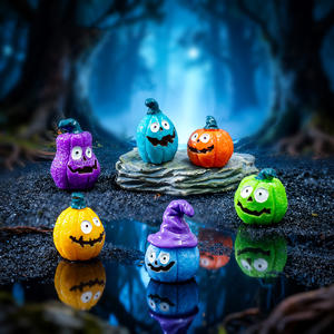 Figurines miniatures d'Halloween, mini-décorations citrouille, figurines en résine, statues pour fête, maison, jardin, décoration slime - Product Image 2