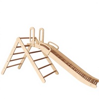 Structure d'escalade en bois écologique de grande taille pour enfants et tout-petits, idéale pour l'intérieur et inspirée de la pédagogie Montessori