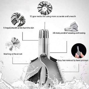 Cepillo eléctrico para limpieza de nariz y orejas para hombres, afeitadora de acero inoxidable, lavable, portátil, ecológico - Product Image 5