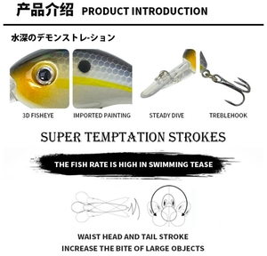 NEWMAJOR <span class=keywords><strong>Esca</strong></span> Artificiale Galleggiante 43mm 5g, <span class=keywords><strong>Esca</strong></span> a Manovella per <span class=keywords><strong>Pesca</strong></span> in Acqua Dolce, Pesce Persico, Pesce Mandarino, <span class=keywords><strong>Esca</strong></span> per <span class=keywords><strong>Pesca</strong></span> in Mare - Product Image 3