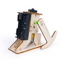 Kit de robot en bois DIY, jouet éducatif scientifique STEM pour enfants, modèle en contreplaqué à assembler, marche et mouvements mécaniques