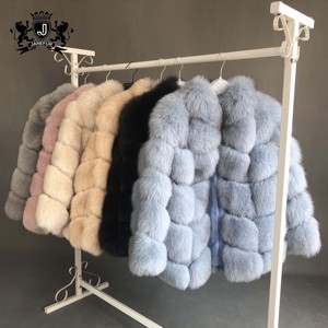 Manteau en fourrure de renard bleu pour <span class=keywords><strong>femme</strong></span>, vêtement d'extérieur en fourrure naturelle, nouvelle collection hiver <span class=keywords><strong>2022</strong></span> - Product Image 2