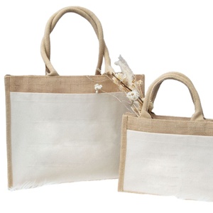 Wholesale Eco Friendly Laminated <b>Jute</b> <b>Bag</b> Burlap Reusable Linen <b>Shopping</b> Tote <b>Bags</b> With Custom Logo for Advertising - Product Image 1