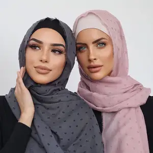 Роскошный мусульманский шарф, шарфы из Турции, Женский мусульманский хлопковый хиджаб, шаль