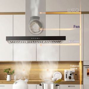 European-Style Electric Island <b>Range</b> <b>Hood</b> Vented Ceiling-Mounted for Household Kitchen for Villa Home or Bar Use - Product Image 3