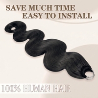 FH Double Drawn Body Wave Miracle Knot Crochet Human Hair Color Ring X Feathering Tip Braids Human Hair Crochet