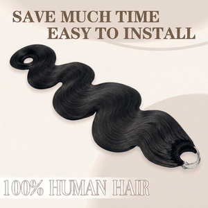 FH Double Drawn <b>Body</b> <b>Wave</b> Miracle Knot Crochet Human Hair Color Ring X Feathering Tip Braids Human Hair Crochet - Product Image 3