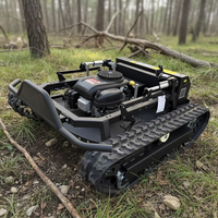 Tondeuse à gazon robotisée à chenilles télécommandée, moteur puissant, largeur de coupe optimisée