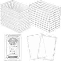 Plastique rectangulaire 1 oz argent or Bullion pièces Capsules Perth menthe étuis de rangement capsule Barra One troie once barre protecteur