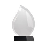Trophée personnalisé moderne et écologique en cristal poli, style ange, imprimé animalier, différentes tailles, formes personnalisées