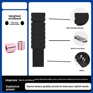 Poids de poignet et de cheville réglables en silicone écologique pour femmes, 1LB/2LB/4LB, bandes lestées souples pour la marche, le yoga et le fitness - Product Image 6
