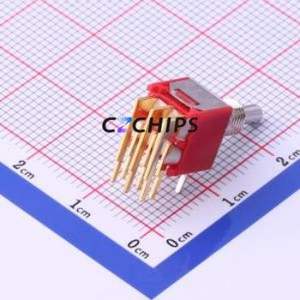 2MD3T2B1M6RES Toggle Switch Through hole Component (THT) Switch Double Pole Double Throw 300000 Cylindrical Knob PC Pin - Product Image 2