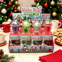 Porte-clés anti-stress en forme de boisson, jouet souple en maltose transparente, à rebond lent, pour Noël, vente en gros, fidgets