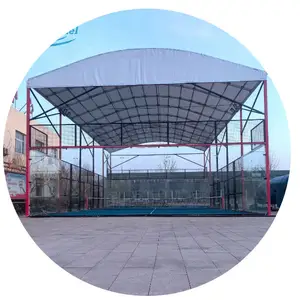 Gold supplier full panoramic padel court cover paddle courts with roof tent top
