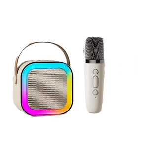 Loa karaoke <span class=keywords><strong>mini</strong></span> di động USB Bluetooth tích hợp đèn LED RGB, pin sạc và micro không dây, giá rẻ, lý tưởng cho các bữa tiệc tại nhà - Product Image 6