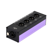 Extensor de Señal DMX de 4 Canales, 3 Pines XLR, 1 Hembra a 4 Machos, para Escenarios en Vivo, Estudios de Grabación de Audio, Caja Divisora XLR para Escenario