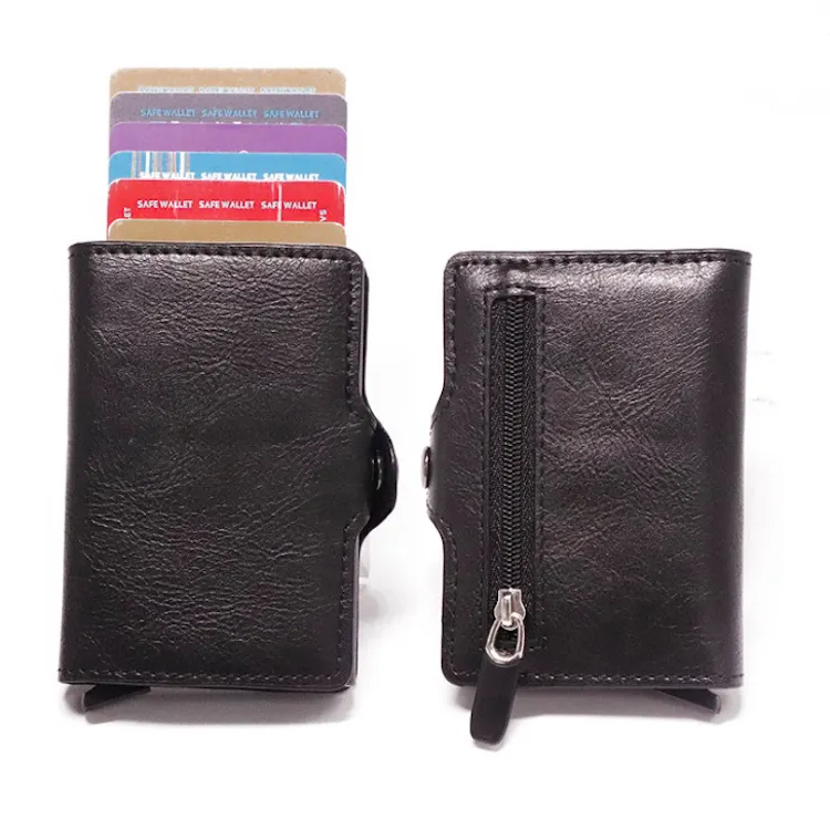 coin purse card holder multi card holder business card holder for men oil wax smart wallet