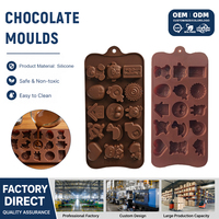 Moule en silicone pour chocolat, outil de moulage par soufflage, ustensile pour la fabrication de bonbons de Noël