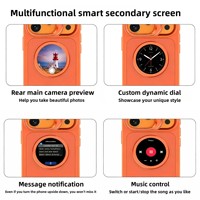 Coque de téléphone intelligente 2-en-1 pour 17 Pro Max, design animal, dos rigide en acrylique à bords souples, écran rond, chargement magnétique