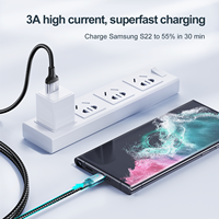Joyroom Type C Câble Téléphone Charge Rapide 3A Charge Rapide Câble de Données Usb