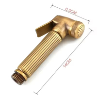 Ensemble de pulvérisateur de bidet de luxe vintage en laiton, kit shattaf de toilette contemporain à main, pulvérisateur vertical mural pour salle de bain