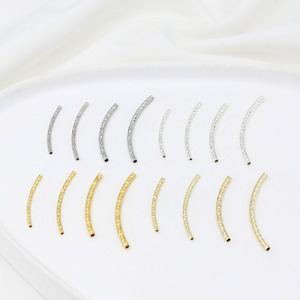 Tubo hueco chapado en cobre, oro y plata para hacer pulseras, accesorios de joyería con forma de cadena D59 - Product Image 2