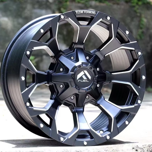 Jante en alliage d'aluminium forgée par centrifugation tout-terrain, modifiée, 16-20 pouces, noire, type Bell - Product Image 1