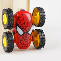 Carro de brinquedo personalizável, resistente à queda, 360 graus, bidirecional de inércia, carro de quatro rodas, aranha dupla, tipper lateral