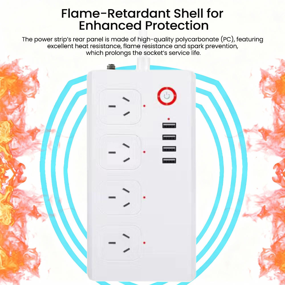 HONPNK US Standard Smart Plug Wifi With Voice Control Smart Home Plug US 4AC 4USB Smart Insertion AU EU UK