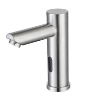 Robinet de lavabo moderne en acier inoxydable personnalisable pour salle de bain sans contact, avec capteur infrarouge automatique, robinet d'eau pour évier