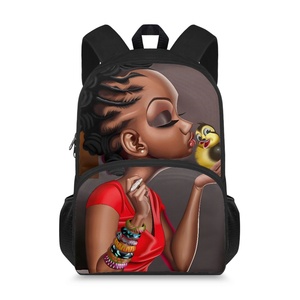 Cute Design Two Pocket African <strong>Black</strong> Arts Print <strong>Large</strong> Capacity Kids <strong>Backpacks</strong> Bag Unisex School <strong>Backpack</strong> for Children Boys Girls - Product Image 1
