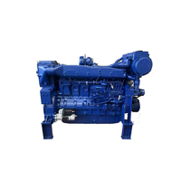 Moteur diesel marin chinois Weichai WD12 WD618 4 temps pour bateau de pêche, yacht, navire, moteur hors-bord avec boîte de vitesses 300/350/370/380/400 ch