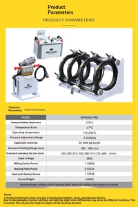 Máquina de Soldadura a Tope Hidráulica Semiautomática YSLANDSCAPE WP400A para Tuberías, Entrada Multivoltaje, Alta Potencia 4.75kW para PP en Caliente - Product Image 6
