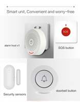 Tuya wifi smart SOS système d'alarme panique appel d'urgence pour l'aide alarme APP contrôle bouton sans fil étanche