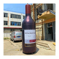 Bouteille de vin rouge géante gonflable, vente chaude 2025, tonneau de vin gonflable pour la publicité